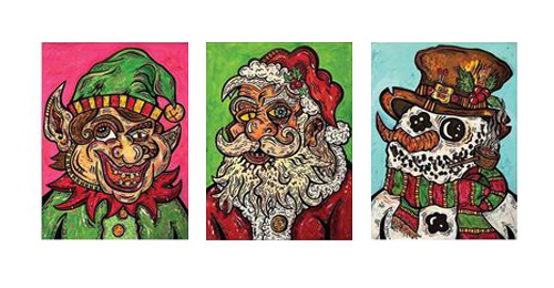 scary christmas faces art gallery