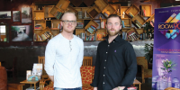 Eric Kuhn (left) and Zack Graham (right) at their business, the Haberdashery Sharp-Dressed Men