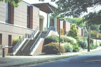 Street view of the McGowan Center for Graduate and Professional Studies.