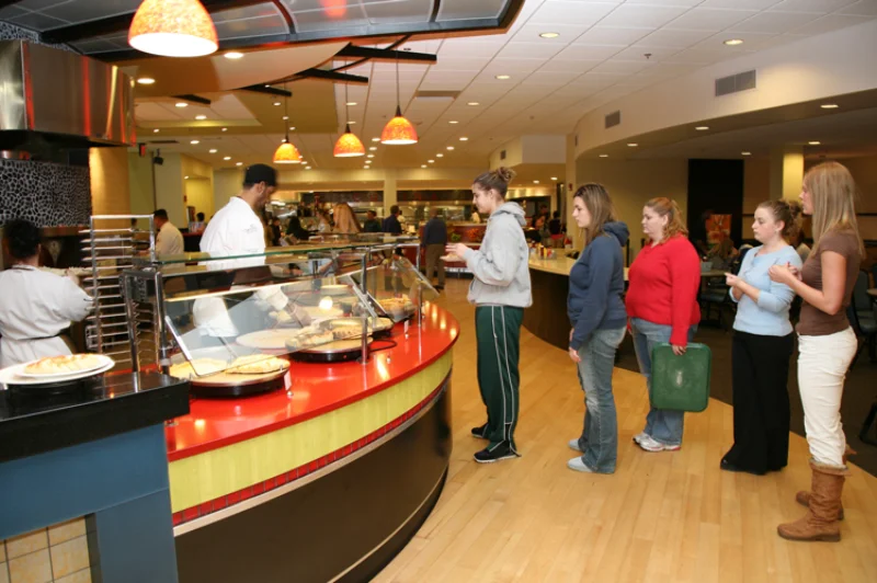 Students waiting in line to order. Dining Tips for Marywood Students