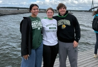 three marywood students with a body of water behind them Marywood Students Gain Global Perspective at Xculture Symposium in Finland