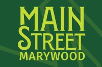 Main Street Marywood logo in lime green on a dark green background. Main Street Marywood Ribbon-Cutting Marks Vibrant New Era