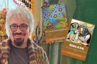 A bearded man wearing a sweater and glasses is pictured with a backdrop including front cover images for two books, The Quantum Metaphors and History of Iraq. Dr. Dawoody Publishes New Books
