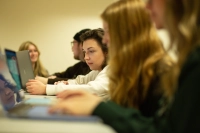 Students Working on Computers at Marywood Inside the Virtual Architecture Studio: Rhino 3D, Unity, & More