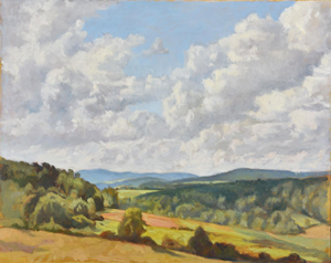 Pastoral scene on a bright, summer day