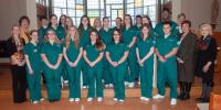 Sophomore Nursing Students in Attendance of the First Blessing of the Hands Ceremony- 2015 Nursing Department Holds First Blessing of the Hands Ceremony