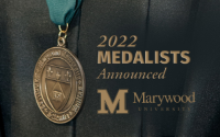 2022 Medalists Announced text over Marywood Medal 2022 Commencement Medalists